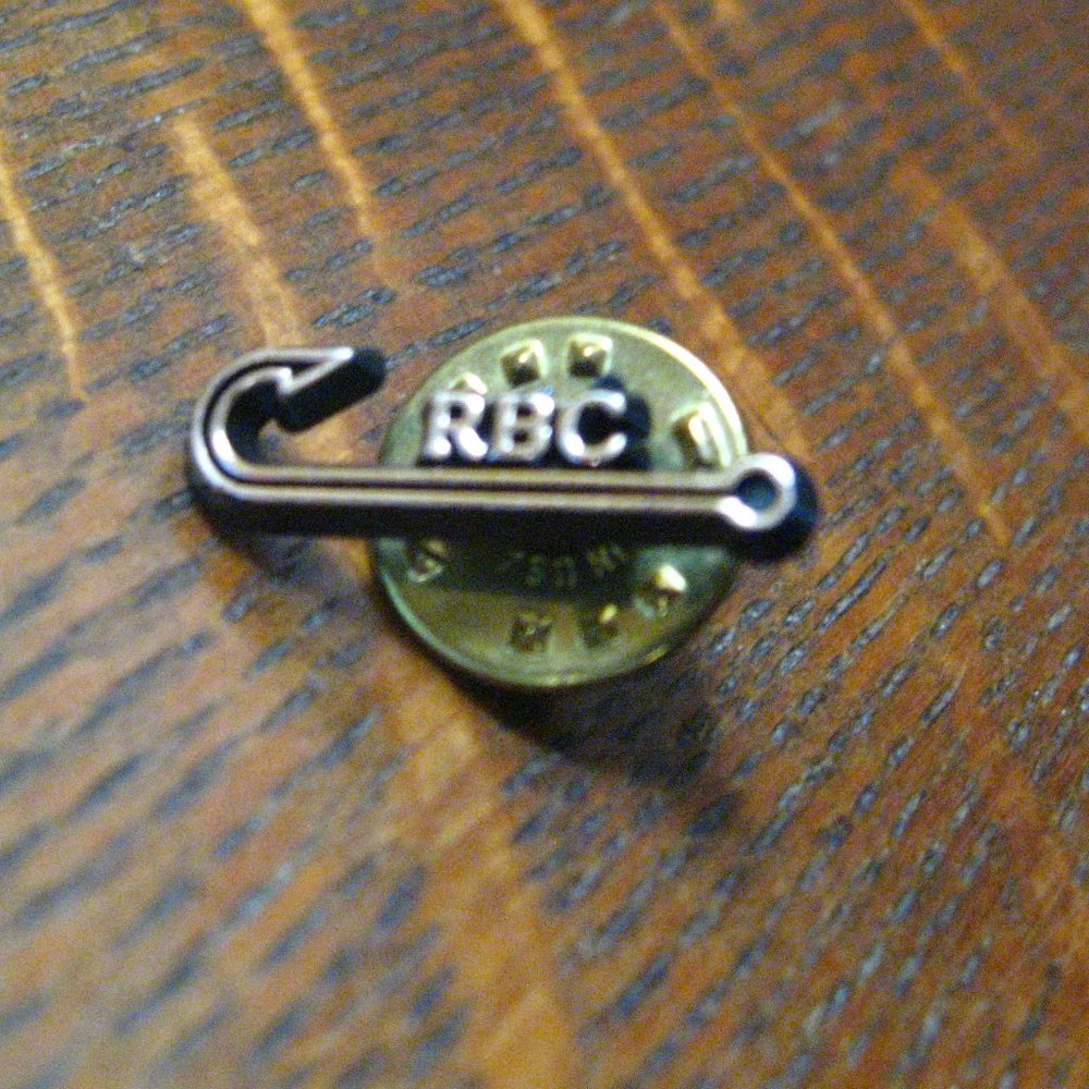 🎣 RBC Fishing Hook Vintage Lapel Pin